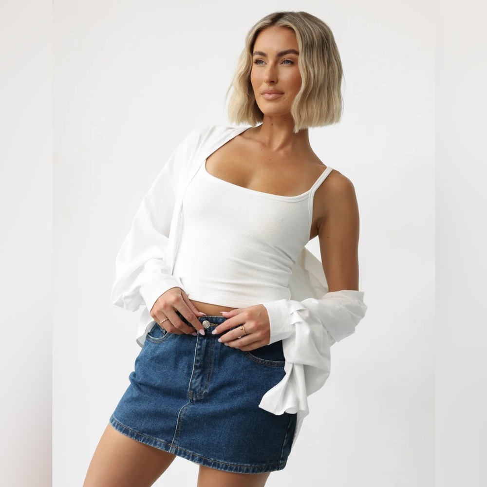 Charcoal Clothing denim mini skirt